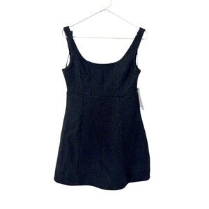 NWT Aqua Women’s Black Mini Tweed Sleeveless Dress Size S